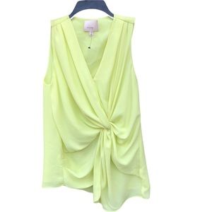 Cinq a Sept yellow top Sz S NWOT